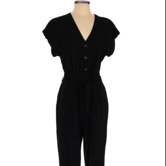 GAP Black Jumpsuit 100% Rayon Size Small (6) - Picture 1 of 7